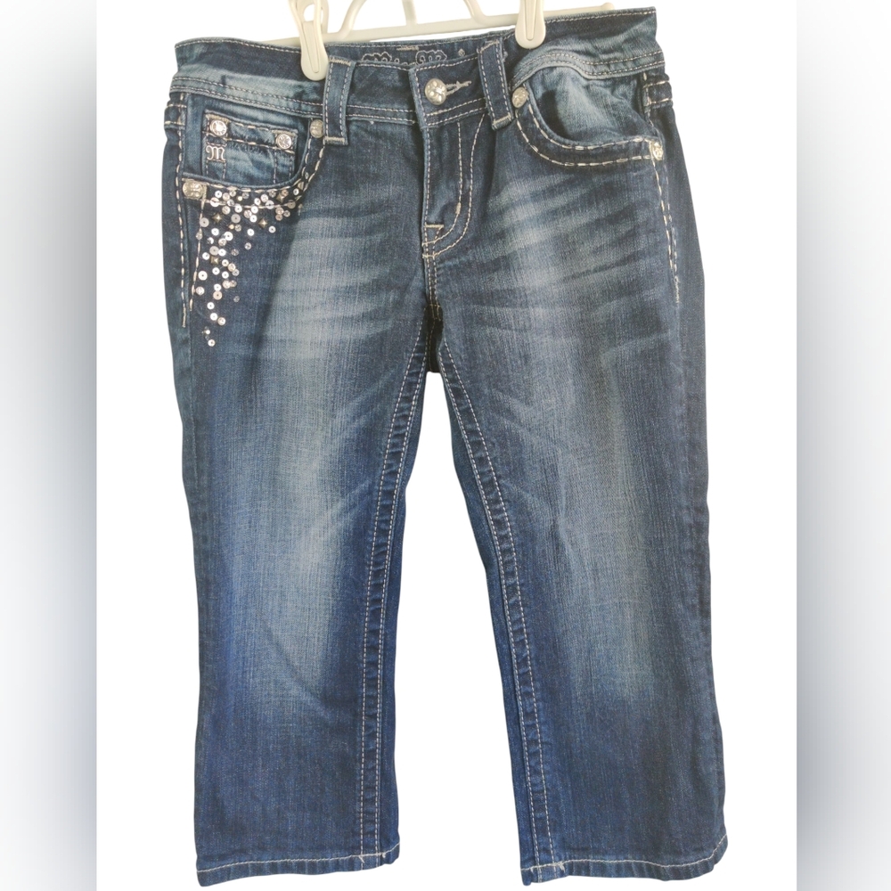 Miss Me Capri Sz 28 Blue Jeans (Bin A)